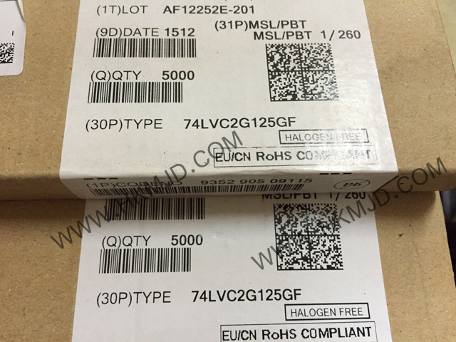供應(yīng)集成電路 8-XFDFN 74LVC2G125GF 雙總線緩沖器/線路驅(qū)動器；3態(tài)